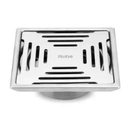 Ruhe Opal 6x6 inch Stainless Steel 304 Brushed Finish Square Floor Drain with Collar &a; Cockroach Trap, 16-0306-42-picture-35