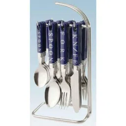 Elegante 24 Pcs Zodiac Blue Stainless Steel &a; Plastic Cutlery Set, SL-104B (Pack of 2)-image-90