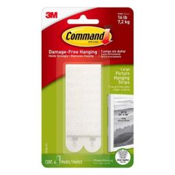 3M Command Large 4 Pair Foam White Picture Hanging Strips-picture-36
