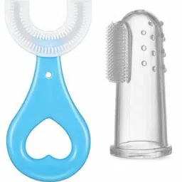 U-Shaped & Finger Silicone Toothbrush Combo for Kids, 2-6 Years Kids Baby Infant Ultra Soft Toothbrush-picture-22