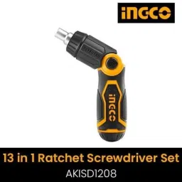 13 IN 1 RATCHET TYPE SCREWDRIVER SET (AKISD1208) Ingco Screwdriver Bit Set-3