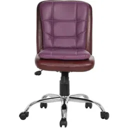 Chair Garage PU Leatherette Brown Adjustable Height Office Chair with Back Support, CG164-25