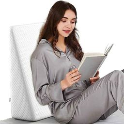 Frido 20x6.6x20 inch White Foam Wedge Back Support Cushion, FR-CBS-W1 image 2