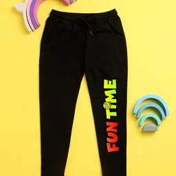 BAESD Kids Typography Printed Mid-Rise Jogger-image-54