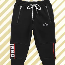Gini and Jony Boys Black Solid Joggers-picture-34