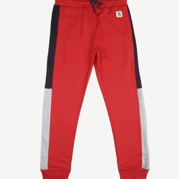 Alan Jones Boys Red & Grey Solid Joggers-image-51