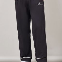Styli Men Contrast Piping Detail Relaxed Terry Joggers-image-17