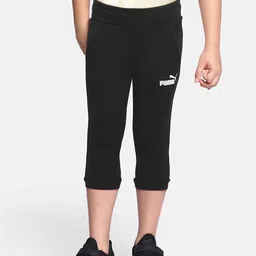 Puma Boys Black Essential Logo Knitted Joggers-image-18