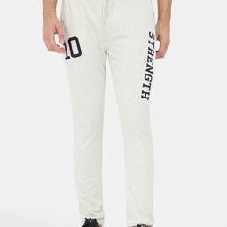 ARDEUR Men Off White Typography Cotton Track Pants-image-16