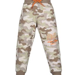 PLUM TREE Boys Brown & Beige Camouflage Printed Pure Cotton Joggers-image-91