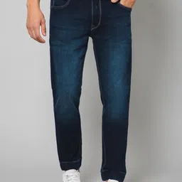 Cantabil Men Clean Look Light Fade Mid Rise Cotton Jeans-image-2