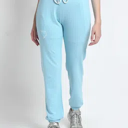 Club York Women Blue Solid Straight- Fit Joggers-image-11