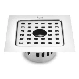 Ruhe 6x6 inch Stainless Steel 304 Glossy Finish Fire Square Floor Drain with Hole &a; Cockroach Trap, 16-0307-04-picture-16