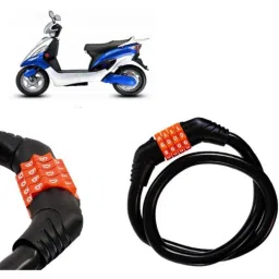 Auto Pearl Black &a; Orange 4 Digit Anti-Theft Combination Number Lock for Max-picture-13