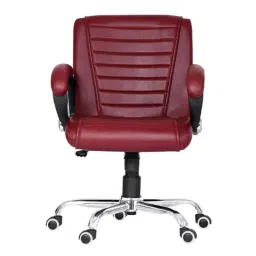 Da URBAN Regal Cherry Maroon Leatherette Office Executive Chair-picture-39