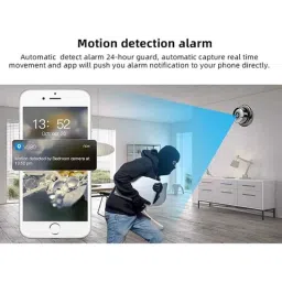 AUSHA C2 2MP 1080p Plastic Wi-Fi Mobile Connect Smart Camera with Night Vision, Two Way Audio &a; Motion Detection image 2