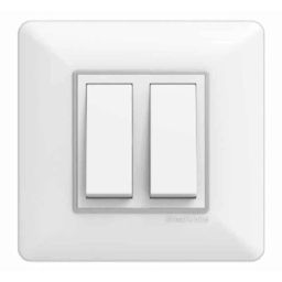 GreatWhite Fiana EVO 6 Module PVC White Chrome Finish Modular Switchboard Plate, 20606-WHC (Pack of 10)-7