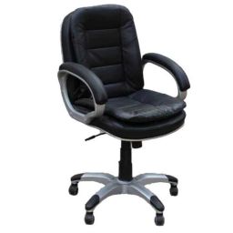 Arko Black Medium Steel Medium Back Adjustable Central Tilt Executive Chair, 893 A-image-29