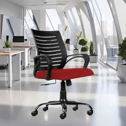 Rose Elite 53x53x109cm Mesh Maroon Medium Back Ergonomic Chair-image-36
