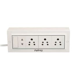 Palfrey 5A 3 Socket White Polycarbonate Extension Board with Two Pin Socket, Master Switch &a; 2m Wire, 52 image 2