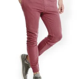 Basics Men Red Track Pants-image-59
