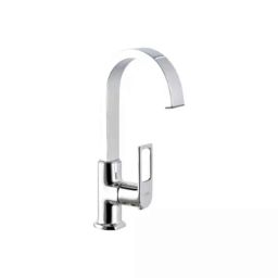 Cera Winslet Metal Quarter Turn Table Mount Pillar Cock with Swivel Swan Neck Spout &a; Aerator, F1099104-50