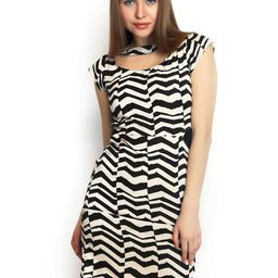Belle Fille Black & White Striped Sheath Dress-picture-22