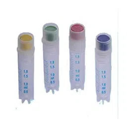 Abdos 100Pcs Yellow Cryo Coders for External &a; Internal Threaded Vials, P60104Y-35