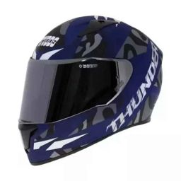 Studds N4 Expanded Polystyrene Matt Blue Full Face Full Face Helmet, Size: Medium-picture-29