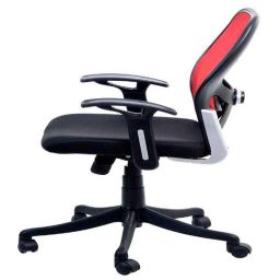 Regent Matrix LB Net &a; Metal Black &a; Red Chair with T Type Handle (Pack of 2) image 3