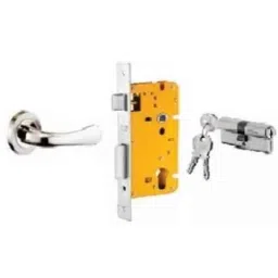 Dorset ML Series Lily 70mm Stainless Steel Door Handle Lock Set with Both Side Key Cylinder, ML LY OR (Pack of 3)-picture-2