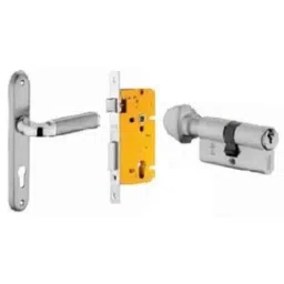 Dorset ML Series Inspire 60mm Stainless Steel Silver Chrome Finish Door Handle Lock Set with Knob &a; Key, ML IP (Pack of 3)-image-9