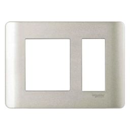 Schneider Electric Zencelo 3 Module Satin Silver Grid &a; Cover Frame, IN8403C(SA) (Pack of 10)-18