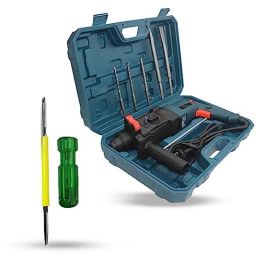 Hillgrove 1200W Forward &a; Reverse Rotation Hammer Impact Drill Machine with 5 Pcs SDS Plus Bit &a; 2 in 1 Screwdriver, HGCM1216-30