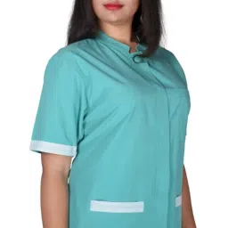 Saraf Poly Cotton Purple Nurse Scrub Suit, Size: L, 7401A-L-picture-10