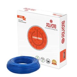 Polycab 2.5 Sqmm 90m Blue Single Core FRLF Multistrand PVC Copper Insulated Unsheathed Industrial Cable-image-58