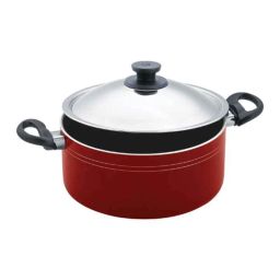 Pigeon 3.5L Aluminium Red Triple Layer Non-Stick Induction Base Biryani Pot with Lid by Stovekraft, 272-picture-40