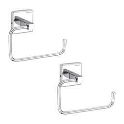 Aligarian Stainless Steel Chrome Finish Wall Mounted Solid Open Towel Ring (Pack of 2)-9