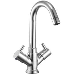 Drizzle Flora Brass Chrome Finish Silver Basin Mixer, ABMIXFLORA-picture-15