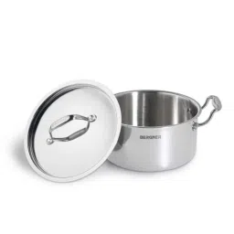 Bergner Argent Triply 22cm 4.1L Silver Stainless Steel Casserole with Lid, BG-6335-picture-2