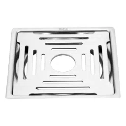Ruhe Opal 6x6 inch Stainless Steel 304 Matt Finish Square Flat Cut Floor Drain with Hole, 16-0511-19-picture-3