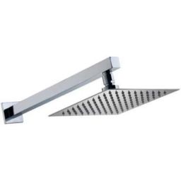 IRIS 8x8 inch Stainless Steel Chrome Finish Ultra Slim Square Rain Shower Head with 12 inch Arm &a; Flange-picture-41