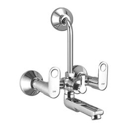 ZAP GEO 2 In 1 Wall Mixer with Provision of Overhead Shower &a; 360 Degree Swivel Bend-image-6