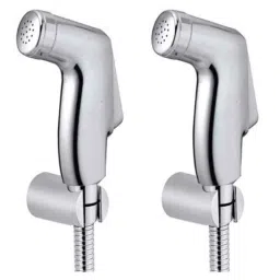 Joyway Penguin Plastic Chrome Finish Silver Health Faucet with 1m Flexible Tube &a; Wall Hook (Pack of 2)-image-77