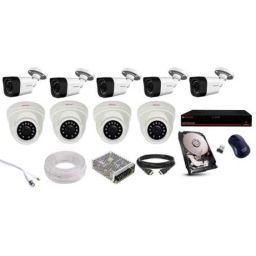 CP Plus 2.4MP 5 Pcs Bullet, 4 Pcs Dome White &a; Black Camera, 16 Channel DVR &a; HDD Kit with All Accessories-4