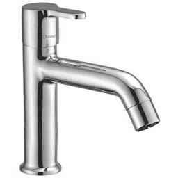 Oleanna Orange Brass Silver Chrome Finish High Neck Pillar Cock with Aerator-image-97
