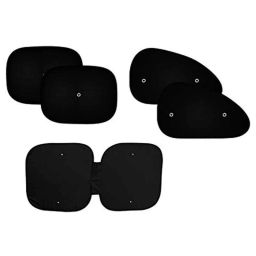 Auto Pearl 5 Pcs PVC &a; Mesh Black Window &a; Front Sun Shade Set for All Cars, Front_Chipku_4+1-picture-32