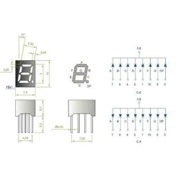 Oasistek 100 Pcs 0.28 inch Ultra Red Single Digit Display Module Set, TOS-2181 image 2