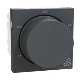 Schneider Electric Miluz Zeta 2 Module 5 Step Anthracite Fan Regulator, MZFR5STP2M_AN-picture-10