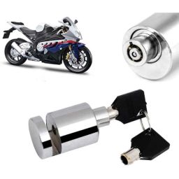 Auto Pearl Stainless Steel Silver Heavy Duty Anti Theft Motorcycle Disc Brake Lock, Lock-097-picture-32